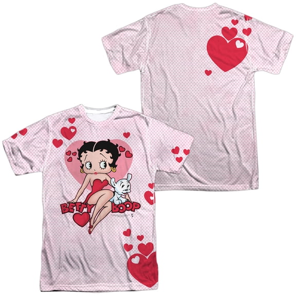 Betty Boop Sweetheart Unisex Adult Sublimated Costume T Shirt (Front/Back), X-Large Multicolor