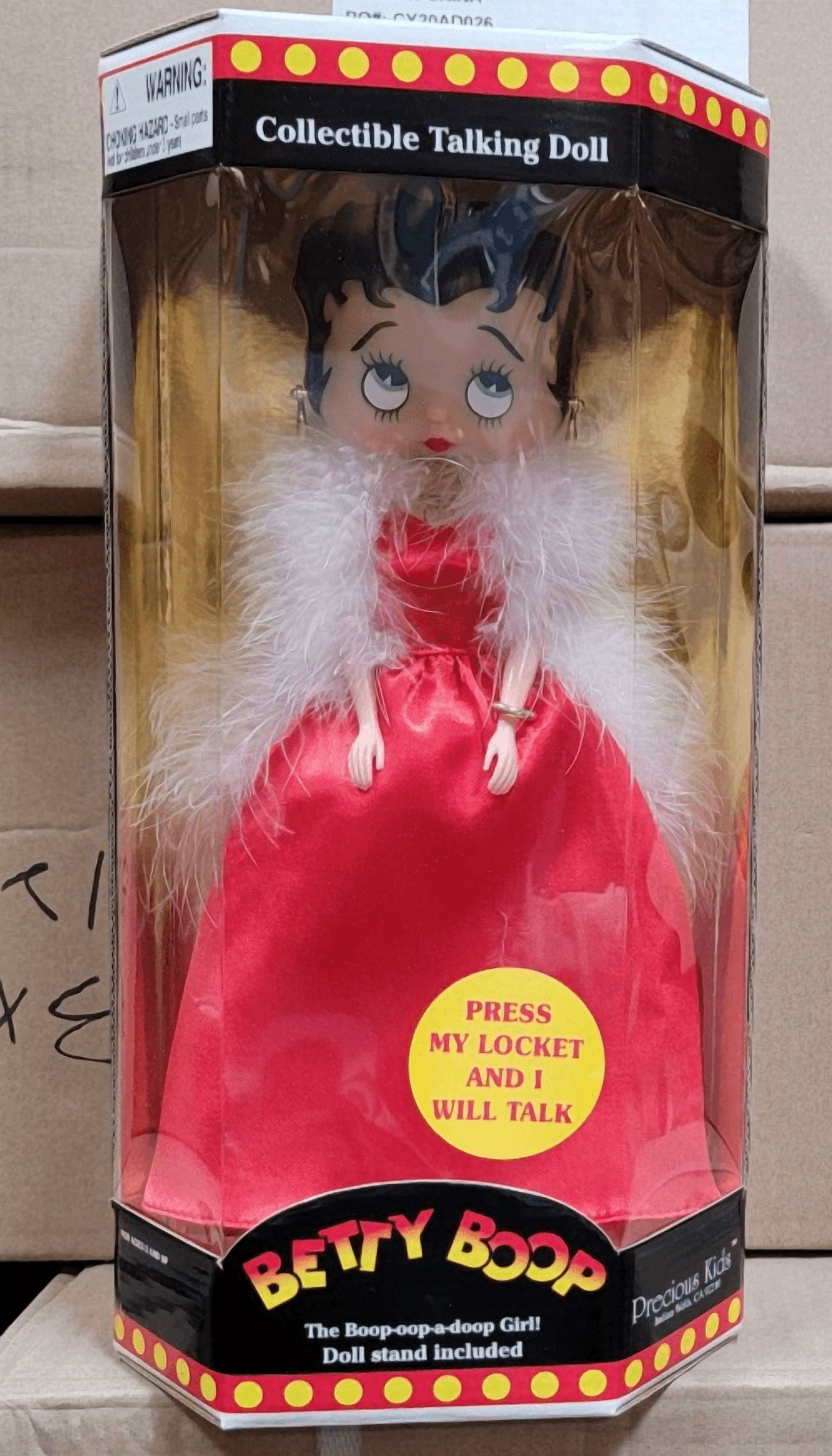 Betty Boop Talking 12" Figure l Vintage Y2K Antique 2000's Rare Red Night Dress