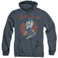 thumbnail image 1 of Betty Boop Team Boop Adult Heather Hoodie Sweatshirt Navy, 1 of 1