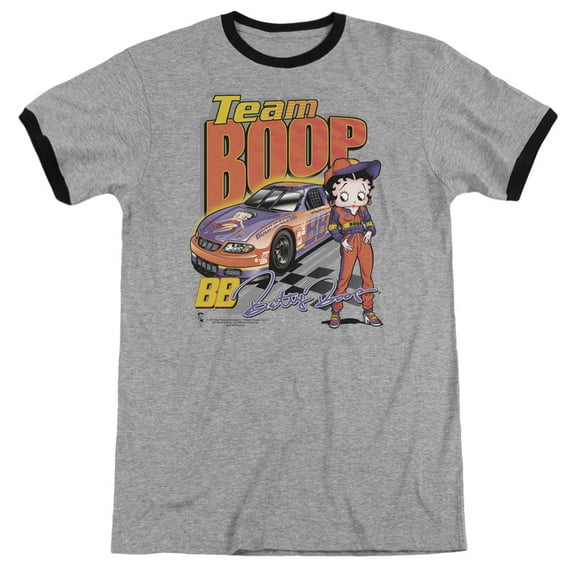 Betty Boop - Team Boop - Heather Ringer Short Sleeve Shirt - X-Large