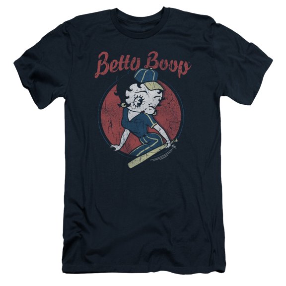 Betty Boop Team Boop S/S Adult 30/1 T-Shirt Navy