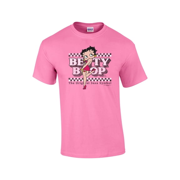 Betty Boop The Original Sass Symbol Distressed Unisex Short Sleeve T-shirt Graphic Tee Graphic Tee-Azalea-medium