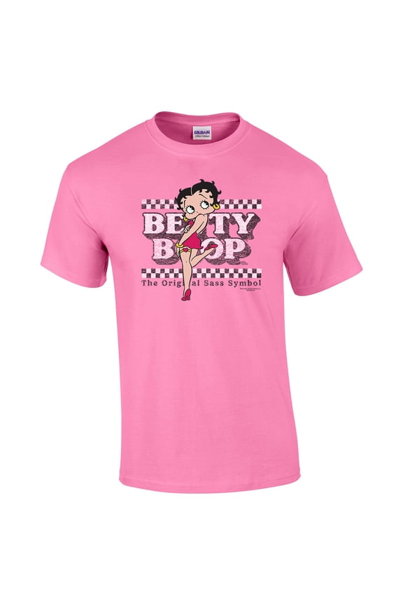 Betty Boop The Original Sass Symbol Distressed Unisex Short Sleeve T-shirt Graphic Tee Graphic Tee-Azalea-medium