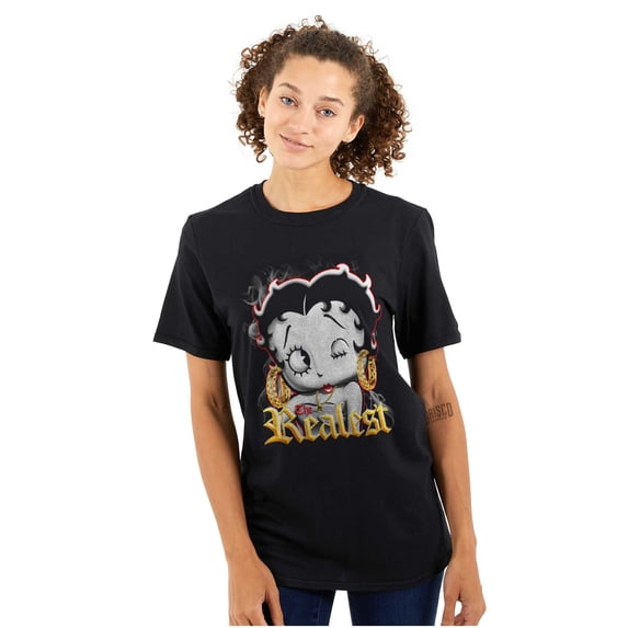 Betty Boop The Realest Cartoon Women Plus Size Graphic Tee Tees Brisco Brands 2X