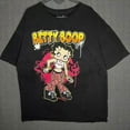 thumbnail image 1 of Betty Boop Tshirt Men's 2X Black Graphic Print 90s Retro Style Modern HipHop, 1 of 5