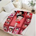 thumbnail image 1 of Betty Boop Twin Blanket 60"X80", Soft Flannel Fleece Bed Blanket Suit for Home Bed, Sofa & Dorm, 1 of 6