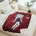 thumbnail image 1 of Betty Boop Twin Blanket 60"X80", Soft Flannel Fleece Bed Blanket Suit for Home Bed, Sofa & Dorm, 1 of 6