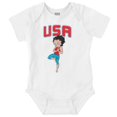 thumbnail image 1 of Betty Boop USA Yoga America Gym Bodysuit Jumper Girls Infant Baby Brisco Brands NB, 1 of 6