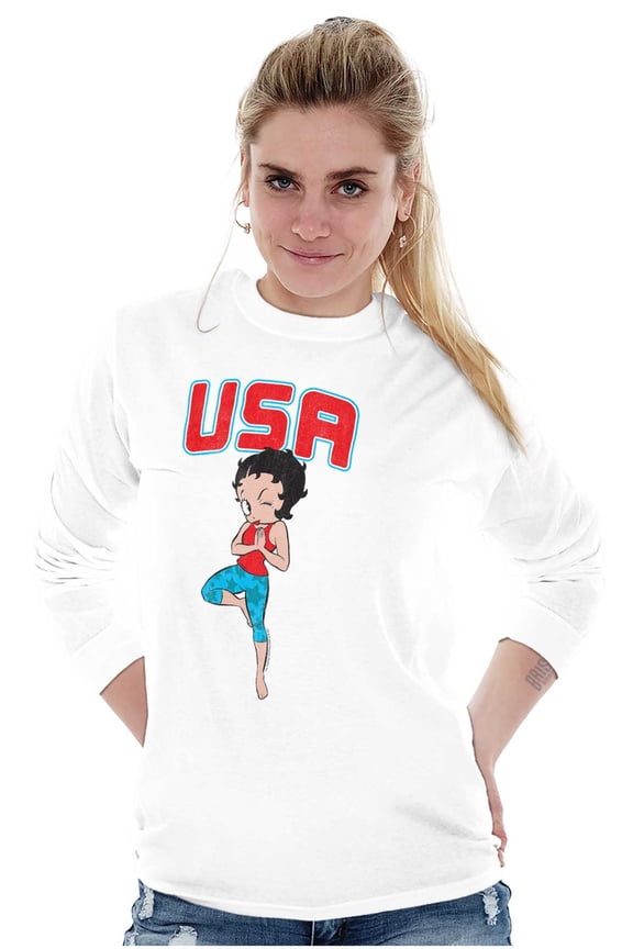 USA Yoga America Gym Women's Long Sleeve T Shirt Brisco Brands S