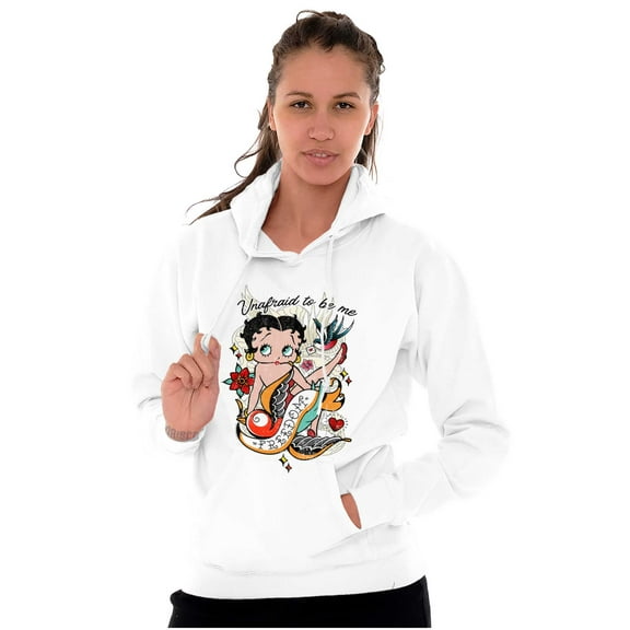 Betty Boop Unafraid To Be Me Tattoo Hoodie Sweatshirt Women Brisco Brands M
