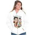 thumbnail image 1 of Betty Boop Unafraid To Be Me Tattoo Women Plus Size Zipper Hoodie Brisco Brands 2X, 1 of 5