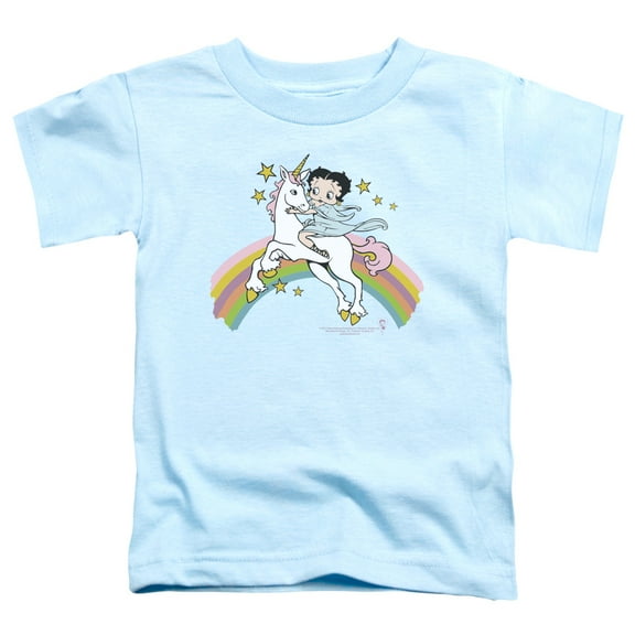 Betty Boop Unicorn & Rainbows S/S Toddler T-Shirt Light Blue