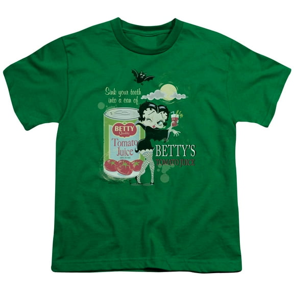 Betty Boop - Vampire Tomato Juice - Youth Short Sleeve Shirt - Large