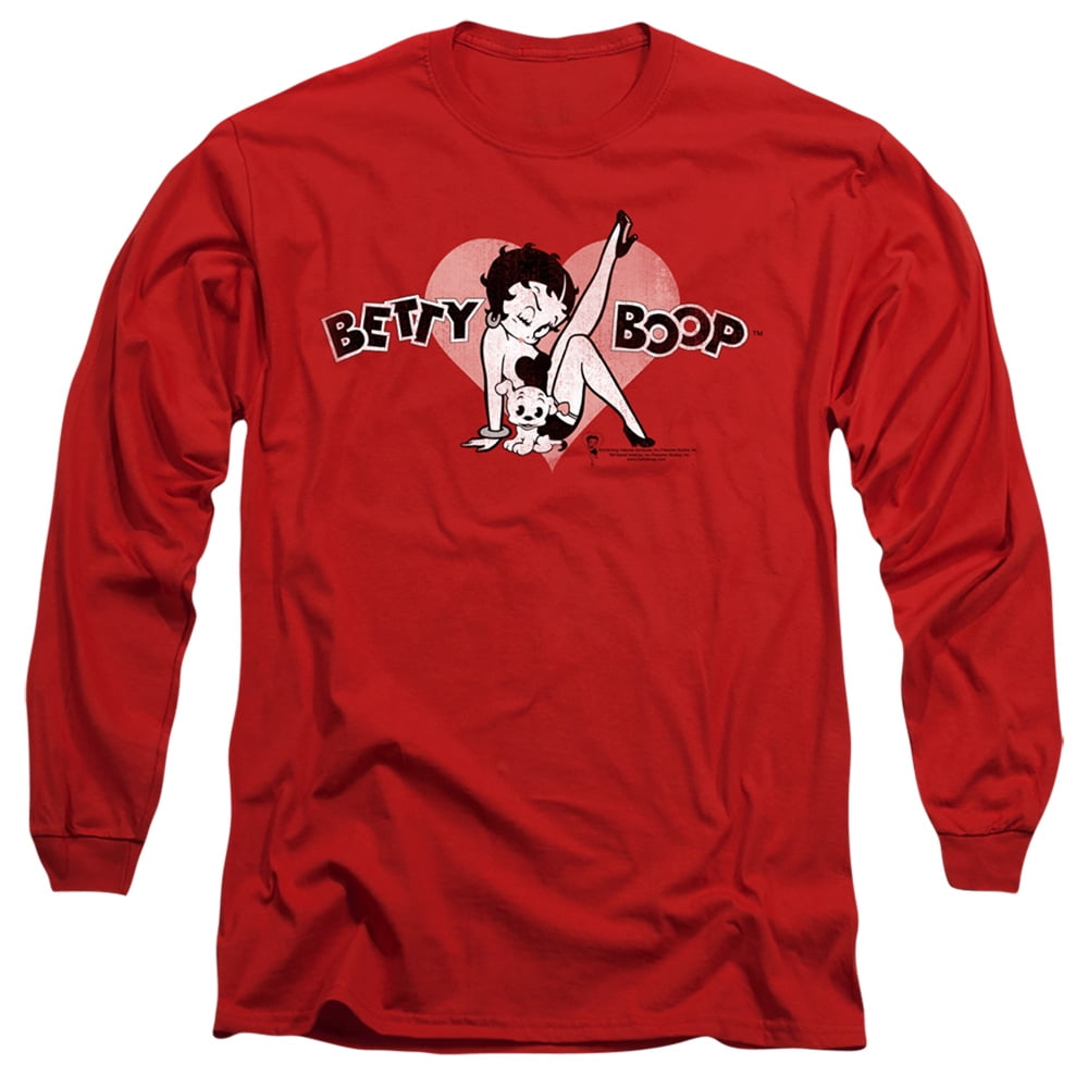 Betty Boop Vintage Cutie Pup Long Sleeve T-Shirt Adult 18/1 Betty Boop Vintage Cutie Pup Long Sleeve T-Shirt Adult 18/1