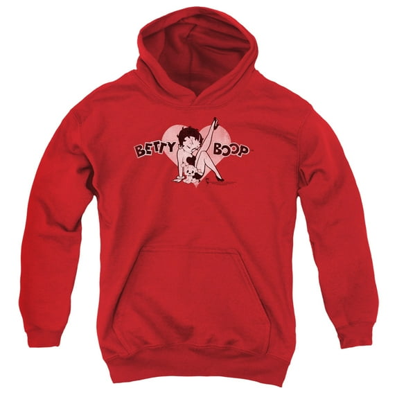 Betty Boop - Vintage Cutie Pup - Youth Hooded Sweatshirt - Medium
