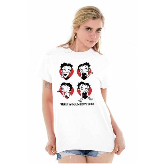 Betty Boop What Would She Hearts Women's Graphic T Shirt Tees Brisco Brands S