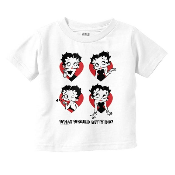 Betty Boop What Would She Hearts Youth T Shirt Tee Girls Infant Toddler Brisco Brands 3T