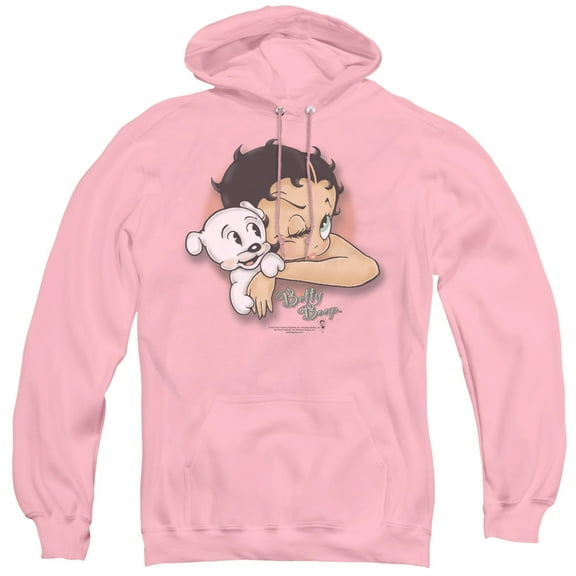 Betty Boop Wink Wink Adult Pullover Hoodie Sweatshirt Pink