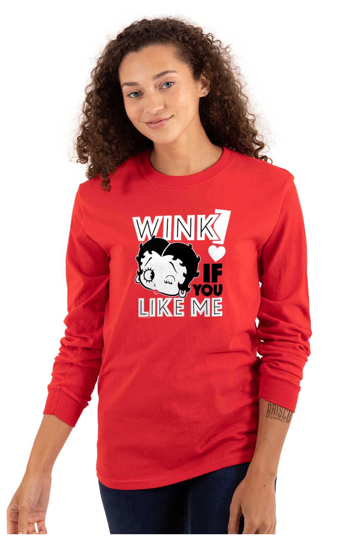 Vintage Betty Boop Cartoon Cherry Women's Long Sleeve T