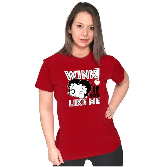 Betty Boop Wink if You Life Me Women's T Shirt Ladies Tee Brisco Brands L