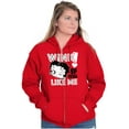 thumbnail image 1 of Betty Boop Wink if You Life Me Zip Hoodie Sweatshirt Women Brisco Brands M, 1 of 6