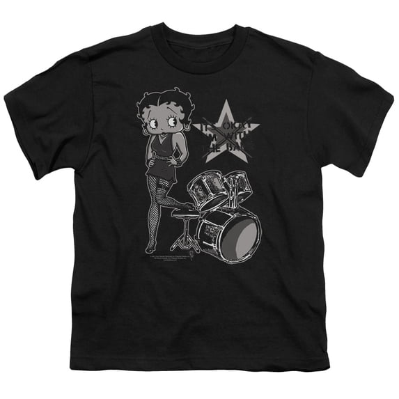 Betty Boop - With The Band - Youth Short Sleeve Shirt - X-Large