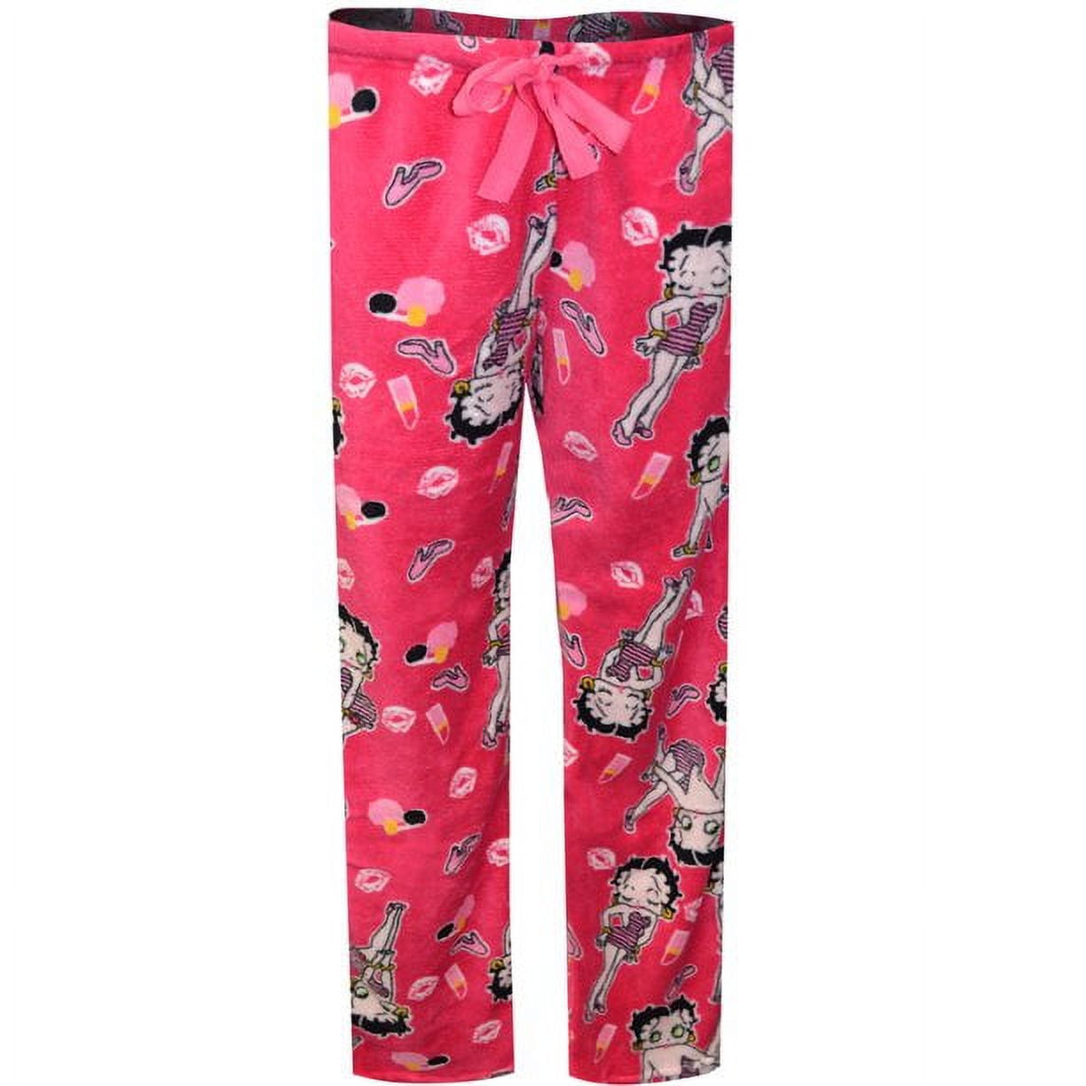 Betty Boop Women's Betty Boop Hot Pink Small Plush Lounge Pants
