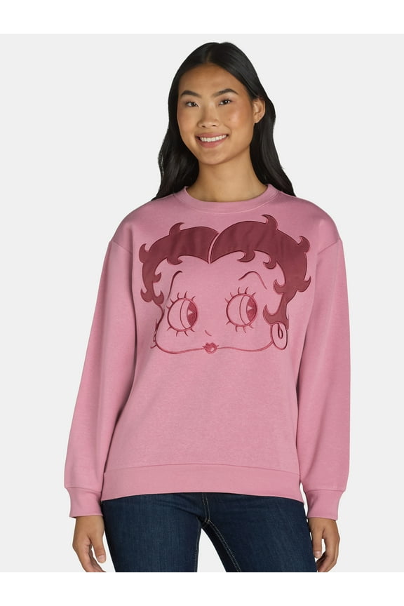 Women’s Embroidered Graphic Sweatshirt, Sizes XXS-XXL