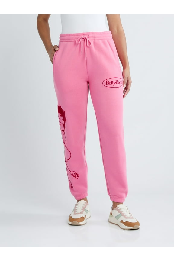 Betty Boop Women’s Graphic Jogger Pants, Sizes XXS-XXL
