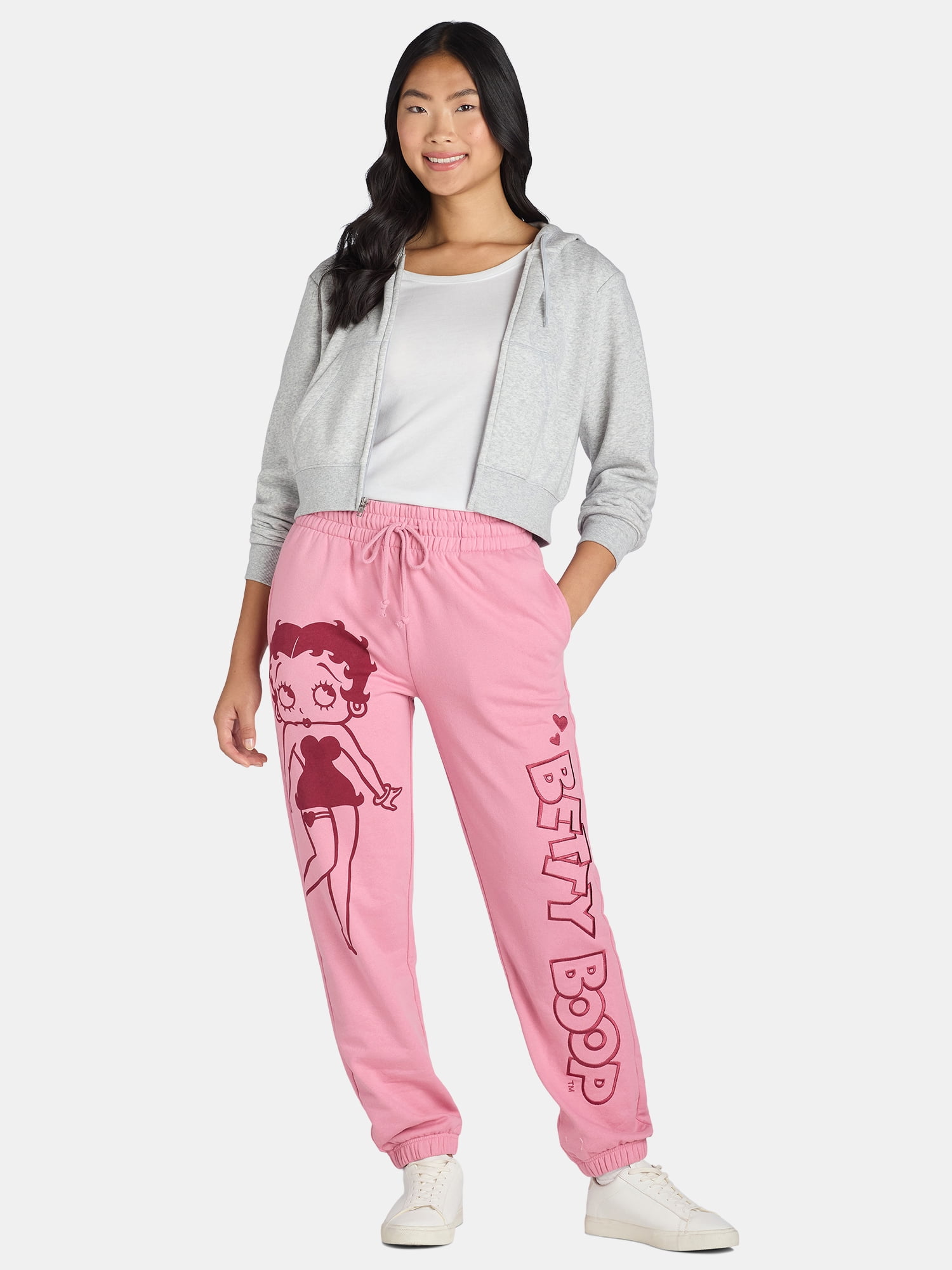 Betty Boop Women's Graphic Joggers, 29" Inseam, Sizes XXS-XXL
