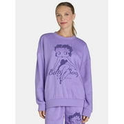 BETTY BOOP Women's Graphic Monochrome Crewneck Sweatshirt