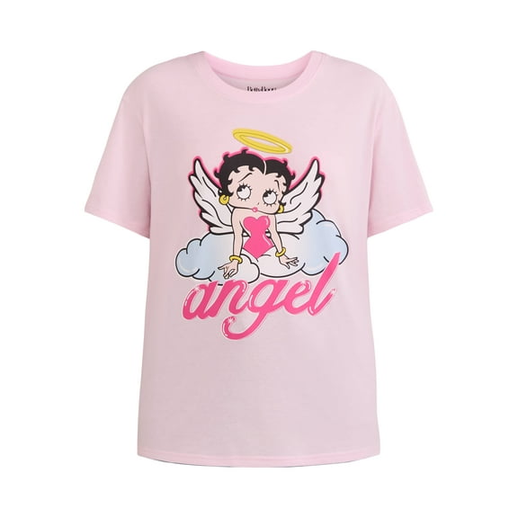 Betty Boop Women's Graphic Tee with Short Sleeves, Sizes XXS-XXL
