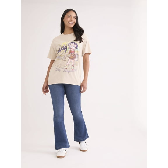Betty Boop Howdy Graphic Tee, Sizes XXS-XXL, Women’s