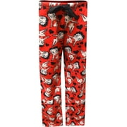 Betty Boop Womens Betty Boop Signature Red Plush Lounge Pants (Medium)