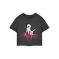 thumbnail image 1 of Betty Boop Womens Grey Cropped Short Sleeved T-Shirt, 1 of 5