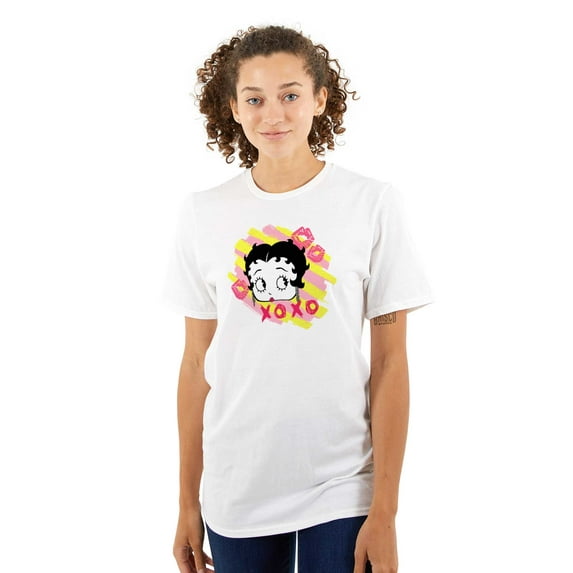 Betty Boop XO Hugs and Kisses Women Plus Size Graphic Tee Tees Brisco Brands 3X