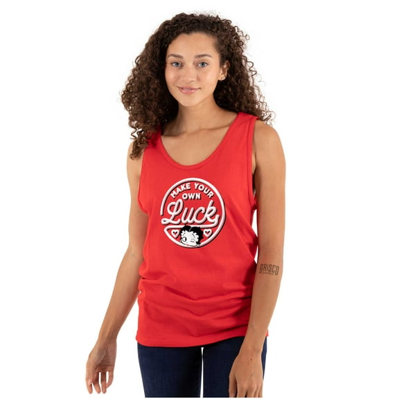 Betty Boop Your Own Luck Girl Power Women Plus Size Tank Top Brisco Brands 3X