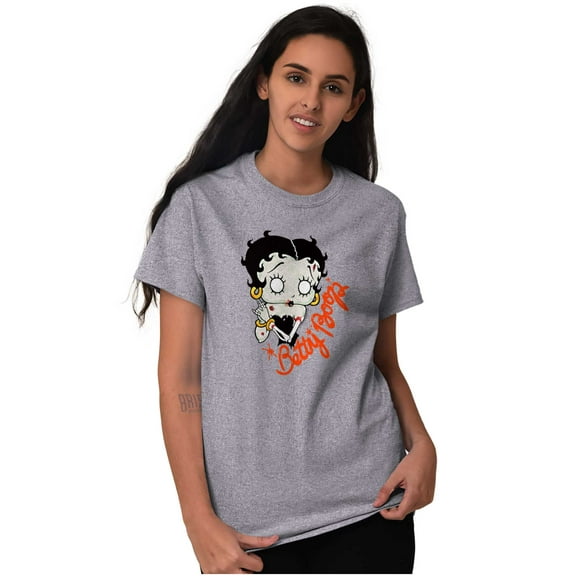 Betty Boop Zombie Cartoon Skeleton Women's Graphic T Shirt Tees Brisco Brands S