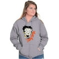 thumbnail image 1 of Betty Boop Zombie Cartoon Skeleton Zip Hoodie Sweatshirt Women Brisco Brands S, 1 of 6