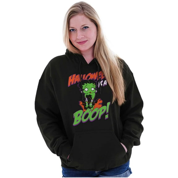 Betty Boop Zombie Halloween Treat Hoodie Sweatshirt Women Brisco Brands S