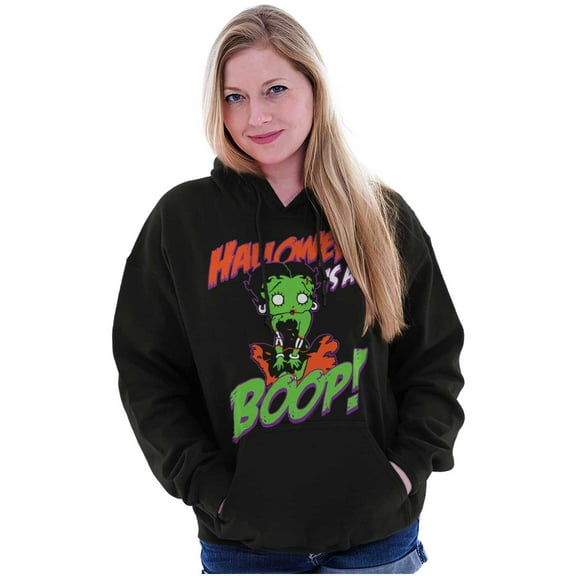 Betty Boop Zombie Halloween Treat Women Plus Size Hoodie Brisco Brands 4X
