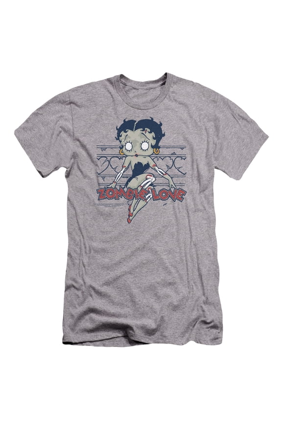 Betty Boop - Zombie Pinup - Premium Slim Fit Short Sleeve Shirt - Medium