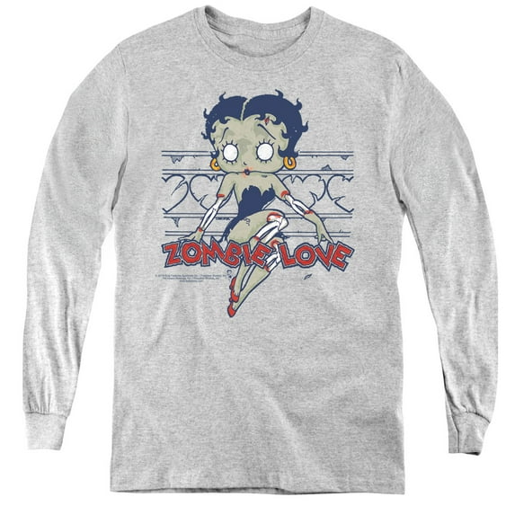 Betty Boop - Zombie Pinup - Youth Long Sleeve Shirt - Small