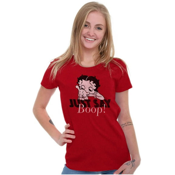 Betty Boop and Pudgy Adorable Cute Women's T Shirt Ladies Tee Brisco Brands S