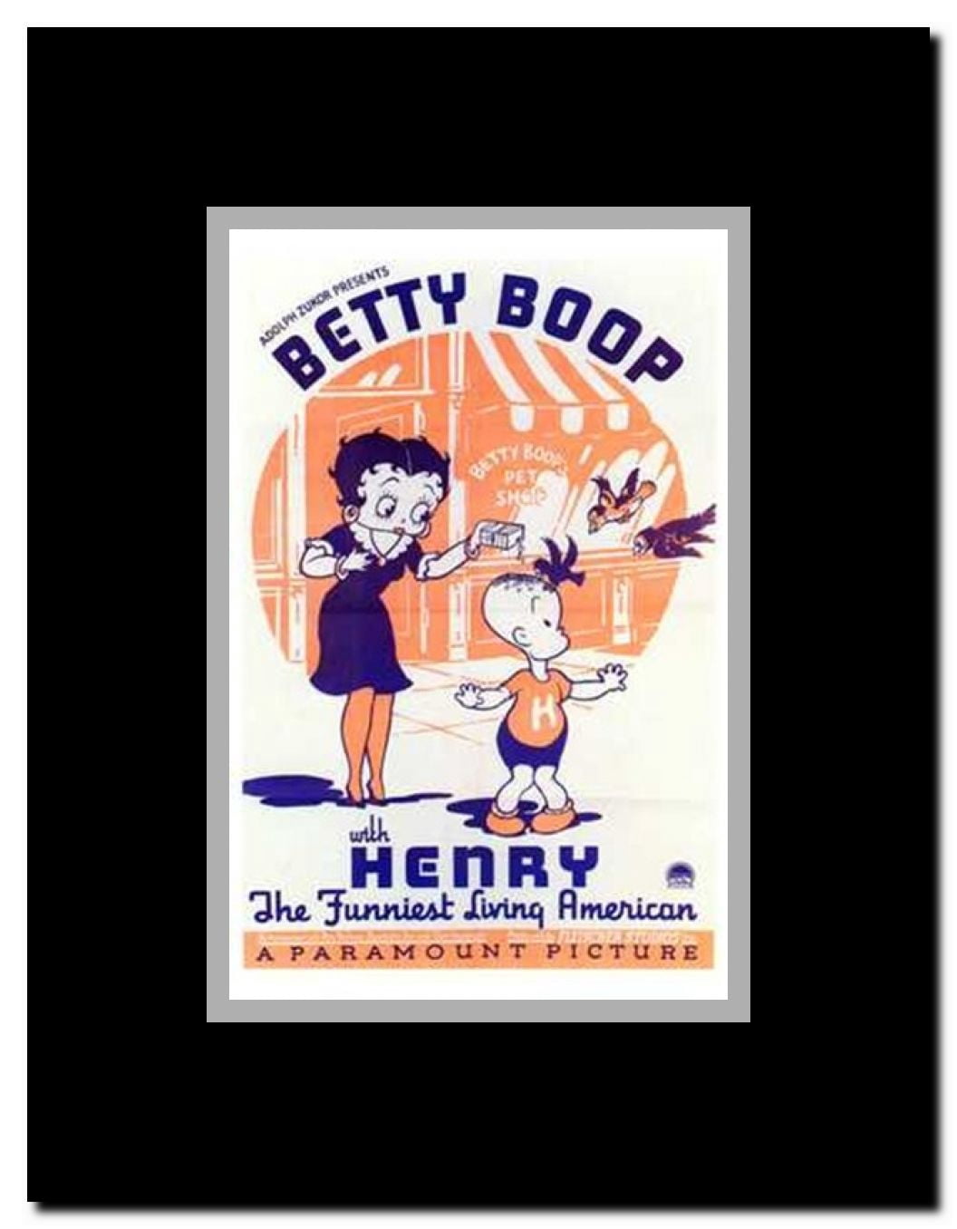 Betty Boop with Henry Framed Movie Poster