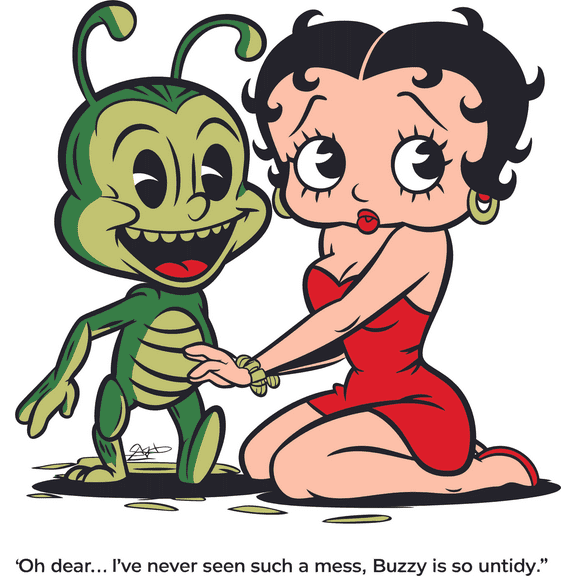 Betty Buzzy is so "Boop-Boop-Be-Doop" Quote Wall Decal Decoration Cute Beautiful Girls Womens Kids Children Hoilday Decals Stickers Art Gift Room Walls Wall Decoration - Size: 10 In(W) x 10 In(H)