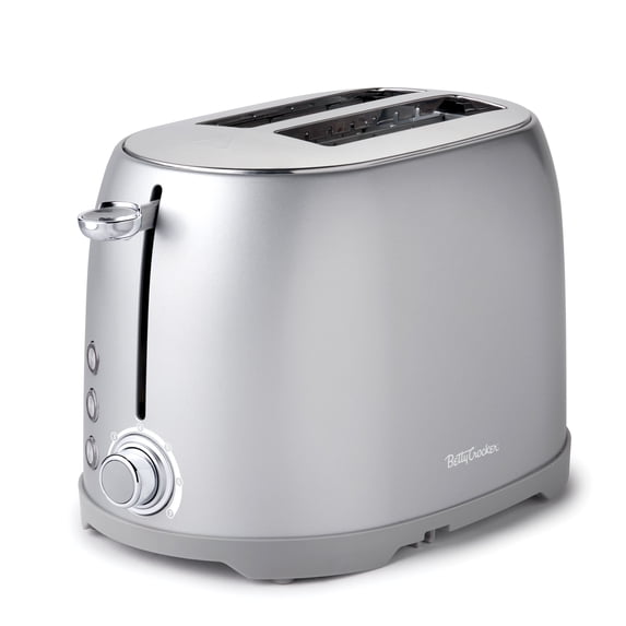 Betty Crocker 2-Slice Multi Function Toaster with Extra Wide Slots for Thick Bread Bagel and Waffle Toast Shade Control