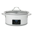 thumbnail image 1 of Betty Crocker 6-Quart Oval Digital Slow Cooker, Programmable Crock Pot Up to 20 Hours, Electric Cooking Pot with LCD Digital Display, Removable Stoneware Crock Liner, Betty Crocker Cookbook,White, 1 of 5