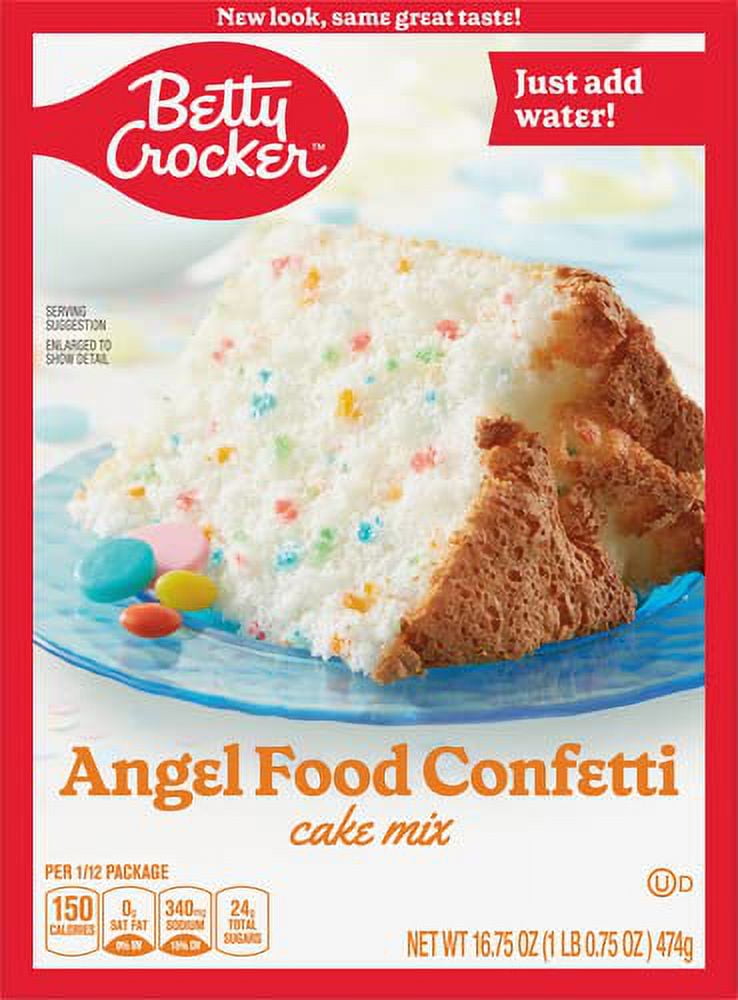 Betty Crocker Angel Food Confetti Cake Mix, 16.75 Oz. - Walmart.com