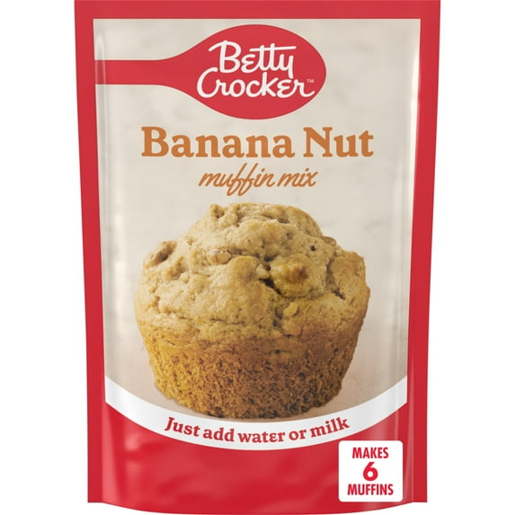 Betty Crocker Banana Nut Muffin Mix, Made With Walnuts, 6.4 oz.